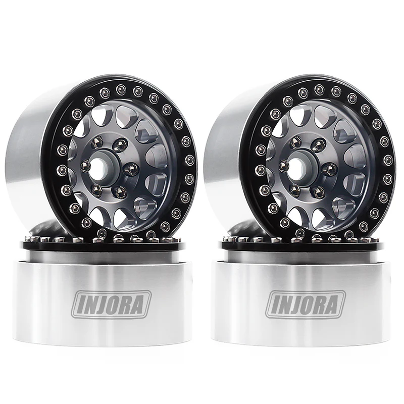 INJORA 4PCS 1.9" Aluminum Alloy Beadlock Wheel Rims for 1/10 RC Crawler - Image 6