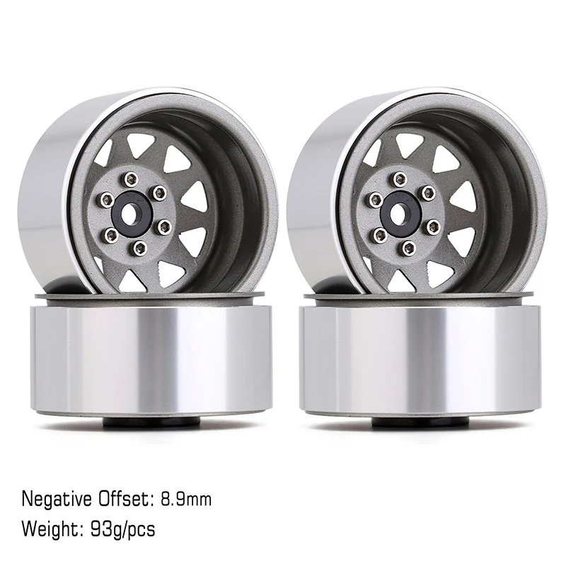 INJORA 1.9" Deep Dish -8.9mm Offset Wheels for 1/10 RC Crawlers (W1940) - Image 14