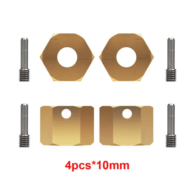 INJORA 4PCS 12mm Heavy Brass Wheel Hex Hub Extenders for Axial SCX10 III Capra 1.9 UTB - Image 5