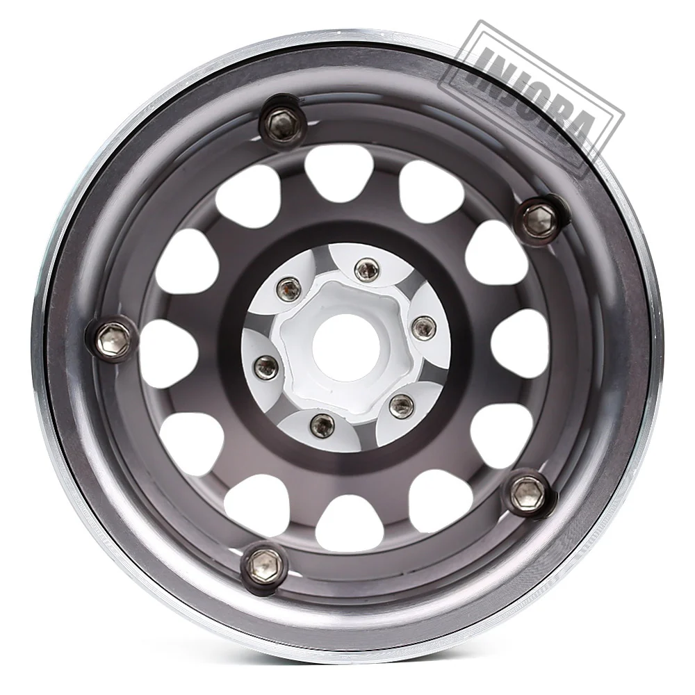 INJORA 2.2" Aluminum Beadlock Wheels for 1/10 RC Crawlers - Image 11