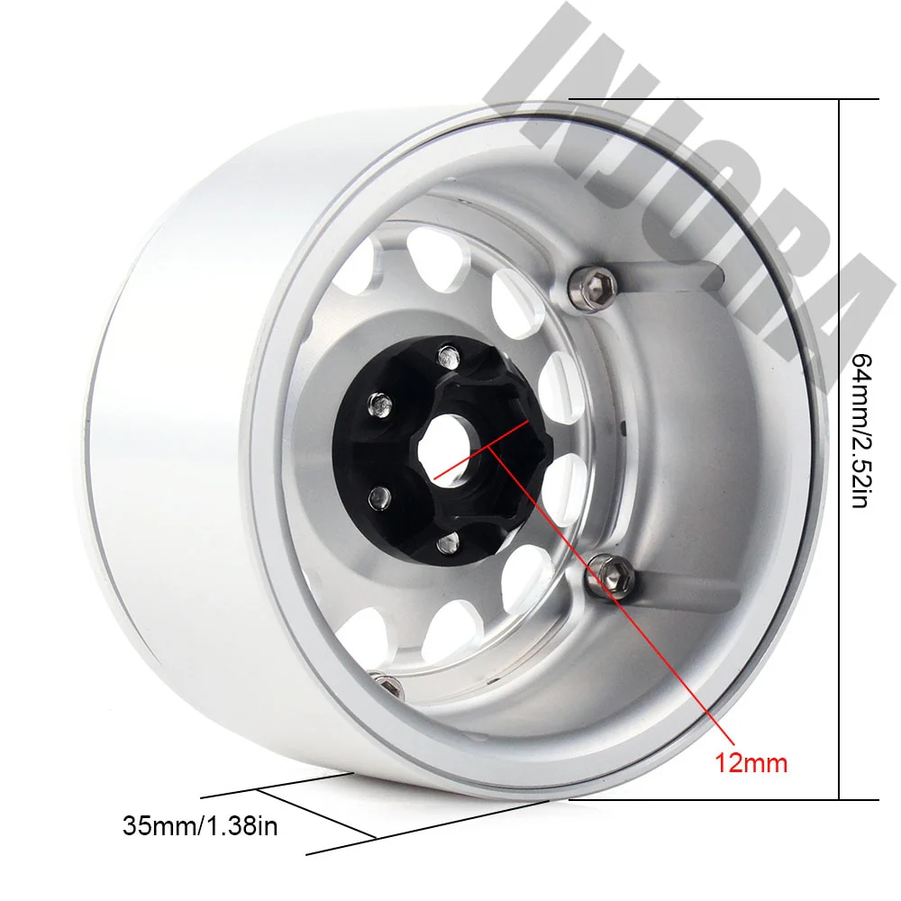 INJORA 2.2" Aluminum Beadlock Wheels for 1/10 RC Crawlers - Image 20
