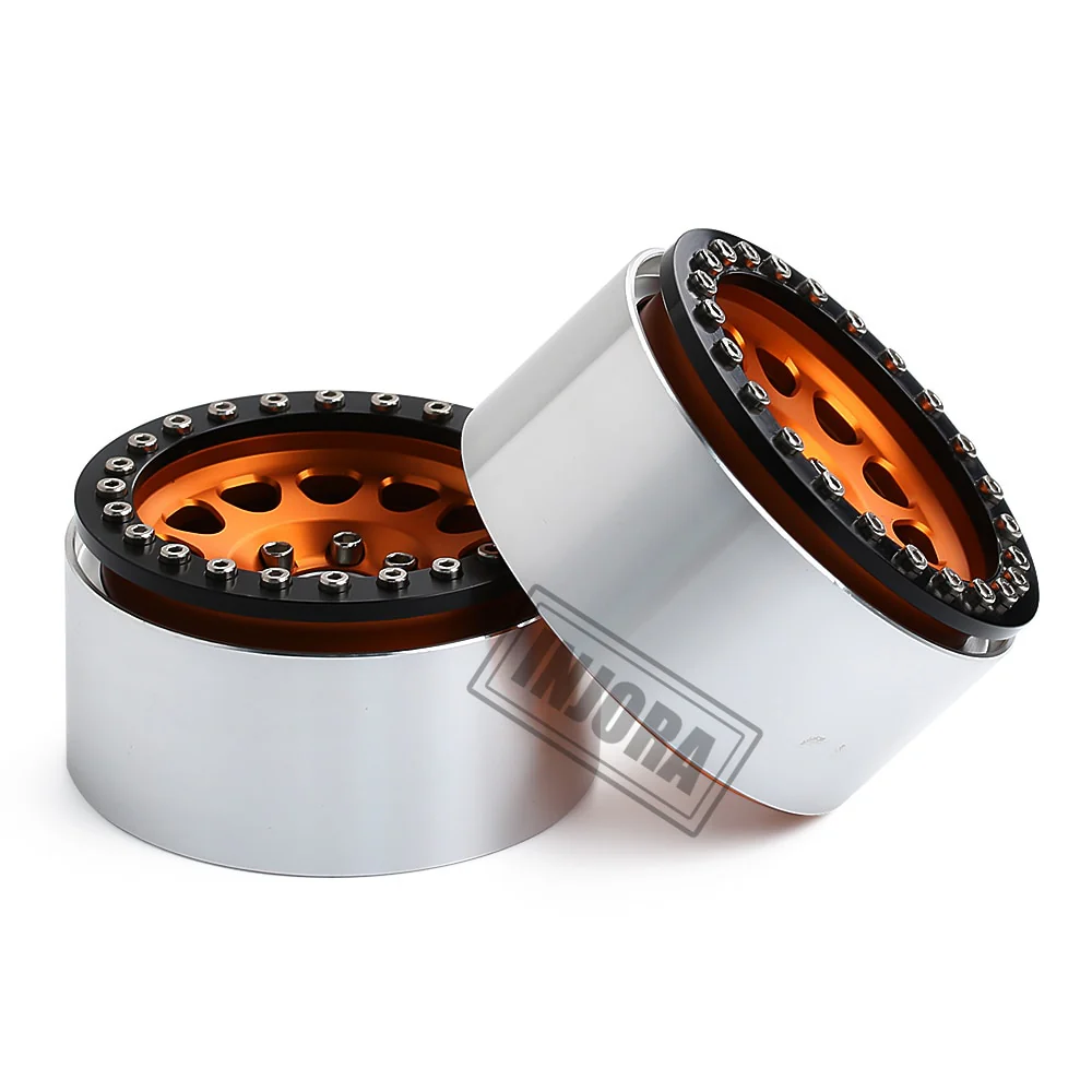 INJORA 2.2" Aluminum Beadlock Wheels for 1/10 RC Crawlers - Image 5
