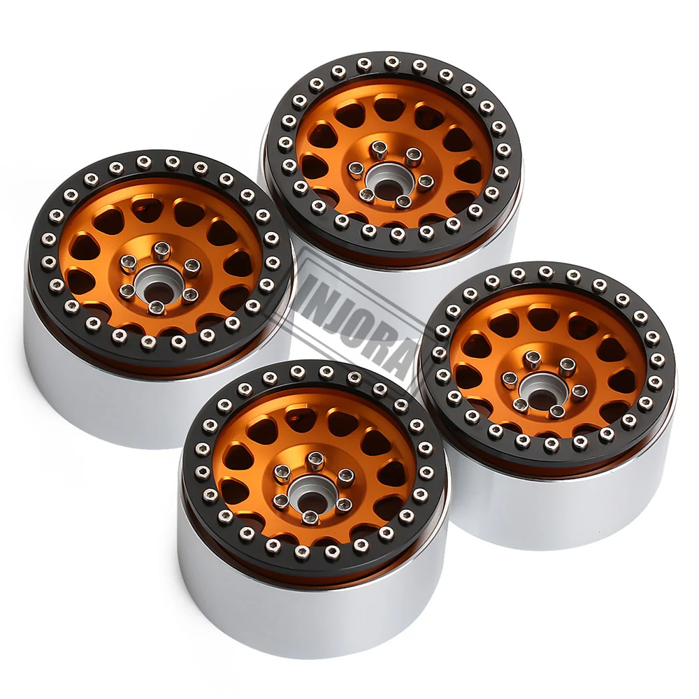 INJORA 2.2" Aluminum Beadlock Wheels for 1/10 RC Crawlers - Image 6