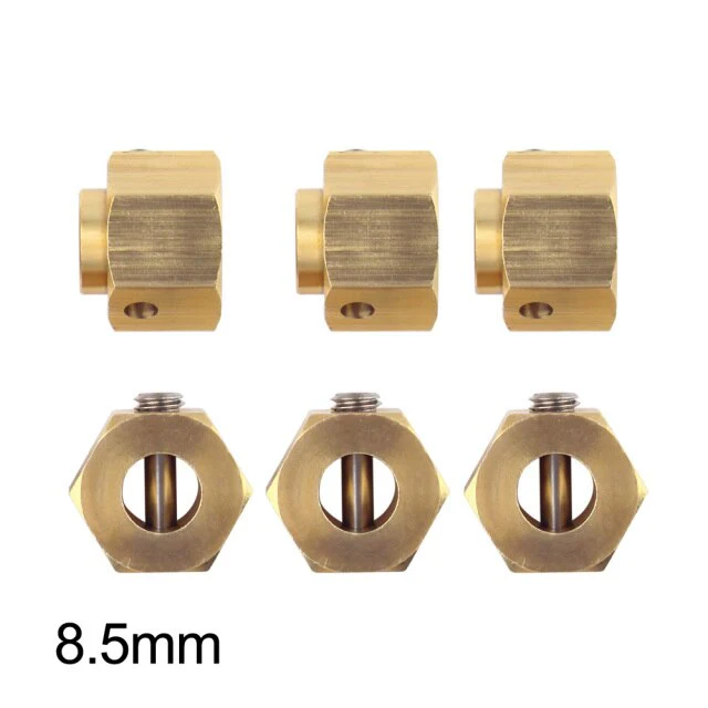 INJORA 4PCS 5/8.5/10mm Heavy Brass 12mm Wheel Hex Extenders for Traxxas TRX4 - Image 5