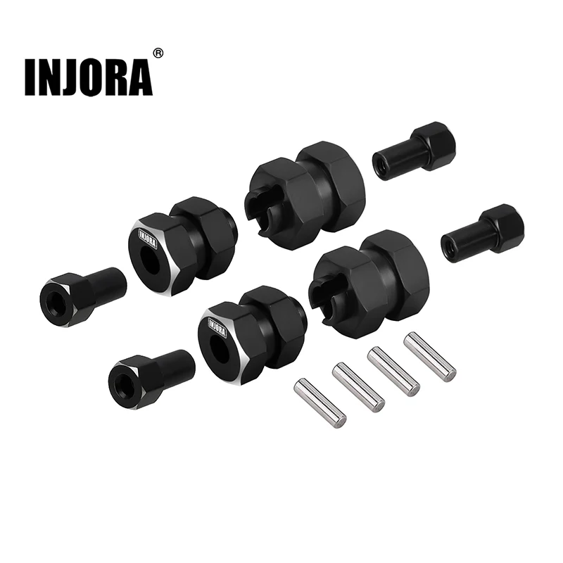 INJORA 9mm(+5mm) Stainless Steel Extended Wheel Hexes For 1/24 SCX24 AX24 - Image 10