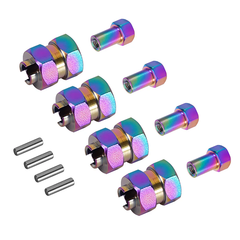 INJORA 9mm(+5mm) Stainless Steel Extended Wheel Hexes For 1/24 SCX24 AX24 - Image 9