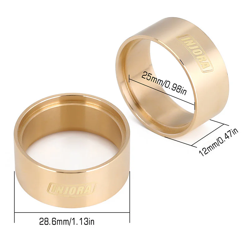INJORA 12g/pcs Brass Inner Clamp Rings for INJORA 1.0" Wheels & 1.0" Tires - Image 3