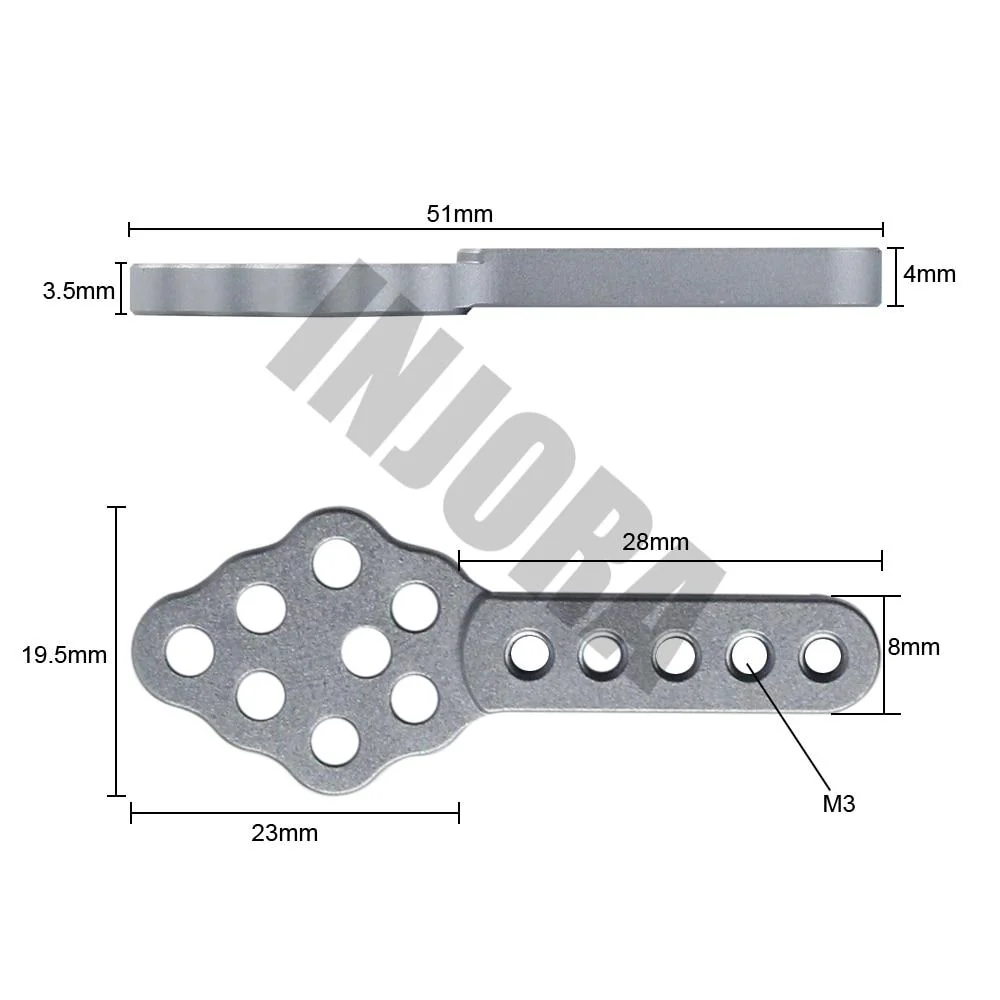 INJORA 4pcs CNC Metal Shock Absorber Mount Adjust Height Angle Stand for 1/10 RC Crawler - Image 3