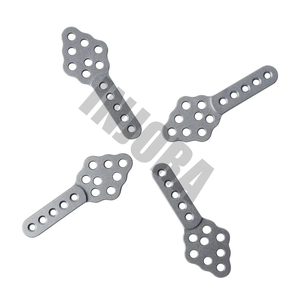 INJORA 4pcs CNC Metal Shock Absorber Mount Adjust Height Angle Stand for 1/10 RC Crawler - Image 5