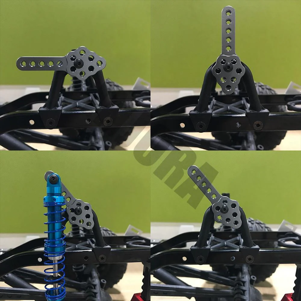 INJORA 4pcs CNC Metal Shock Absorber Mount Adjust Height Angle Stand for 1/10 RC Crawler - Image 8
