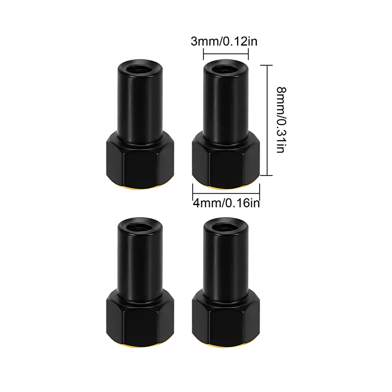INJORA M2 Brass Nuts for INJORA +5mm SCX24 Wheel Hex Extenders - Image 7