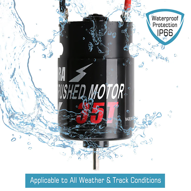 INJORA 550 3-SLOT Waterproof Brushed Motor 12T 21T 29T 35T 55Tfor 1/10 RC Crawler - Image 11