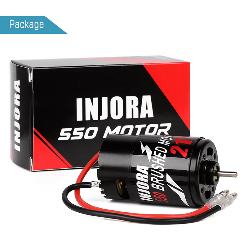 INJORA 550 3-SLOT Waterproof Brushed Motor 12T 21T 29T 35T 55Tfor 1/10 RC Crawler - Image 5