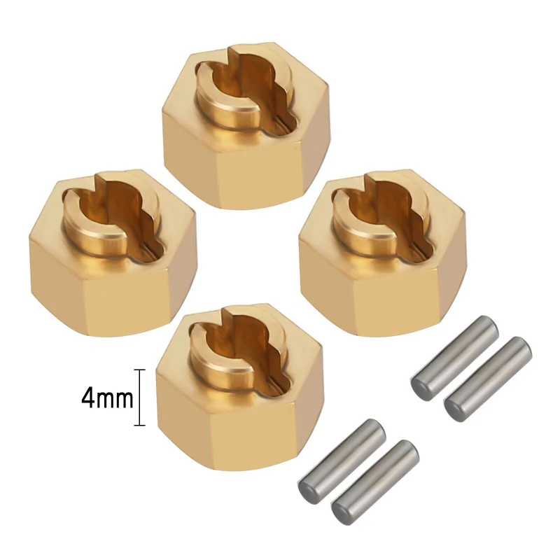 INJORA 7mm Brass Wheel Hex Hub Extenders for Axial SCX24 AX24 - Image 4