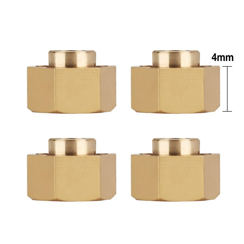 INJORA 7mm Brass Wheel Hex Hub Extenders for Axial SCX24 AX24 - Image 5