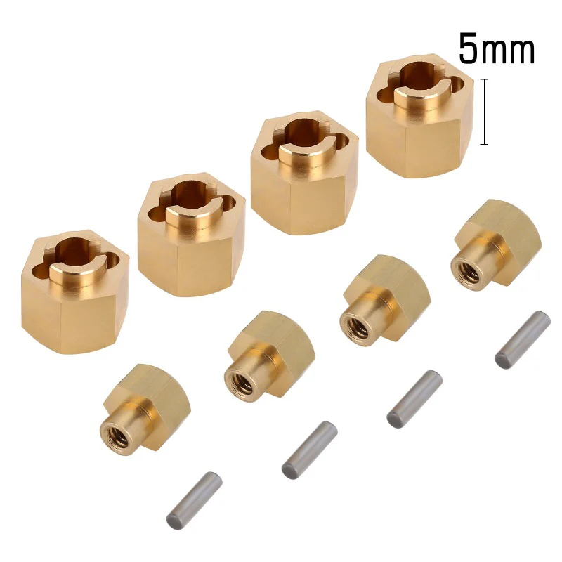 INJORA 7mm Brass Wheel Hex Hub Extenders for Axial SCX24 AX24 - Image 7