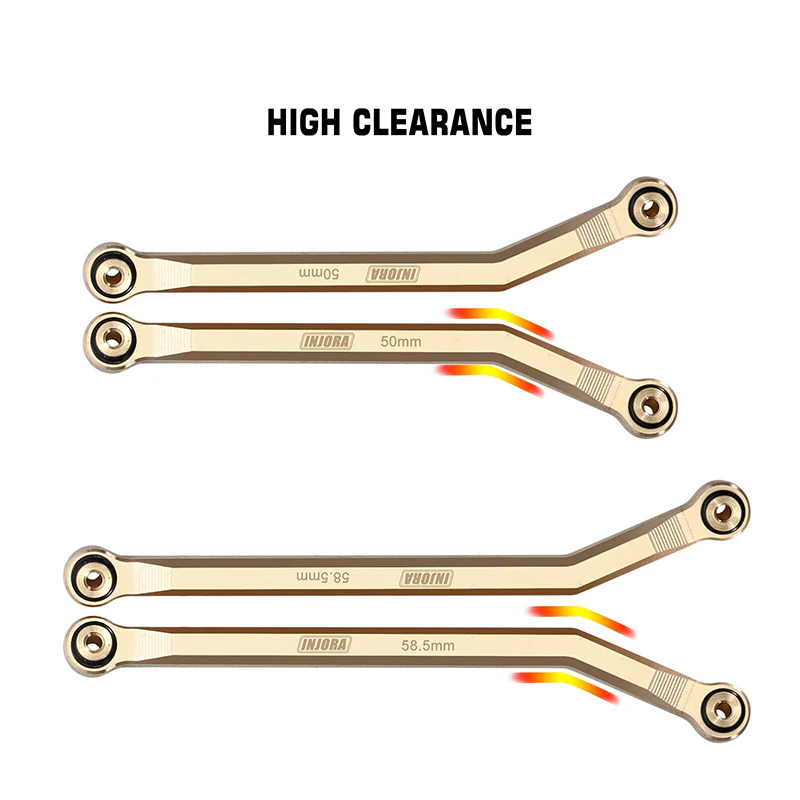 [Clearance Sale] INJORA 8PCS 36g Heavy Brass High Clearance Chassis 4 Links Set for Axial SCX24 Deadbolt Betty - Image 4