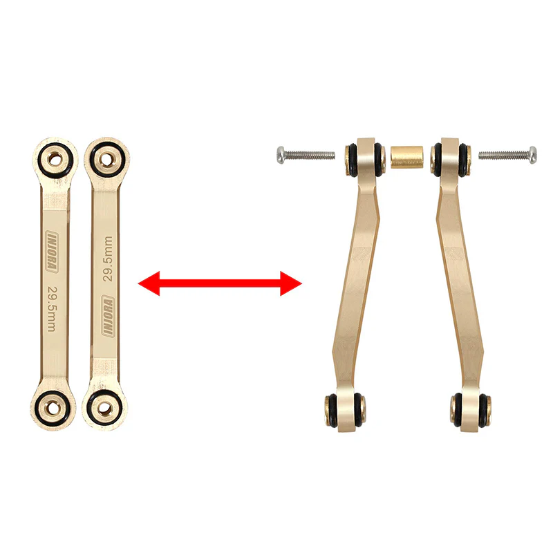 [Clearance Sale] INJORA 8PCS 36g Heavy Brass High Clearance Chassis 4 Links Set for Axial SCX24 Deadbolt Betty - Image 6