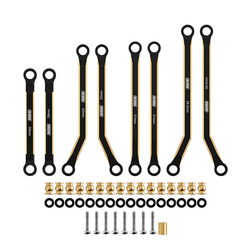 INJORA 8PCS 37g Heavy Brass High Clearance Chassis 4 Links Set for SCX24 C10 JLU Bronco Base Camp 4Runner - Image 3
