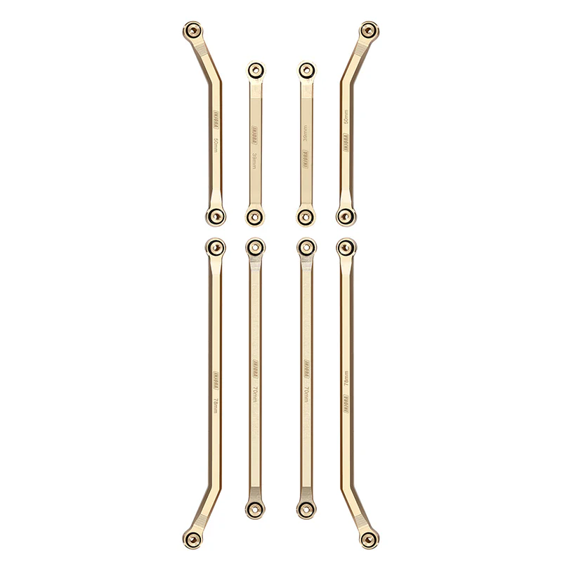 INJORA 8PCS 43g Heavy Brass High Clearance Chassis 4 Links Set for Axial SCX24 Gladiator Power Wagon - Image 13