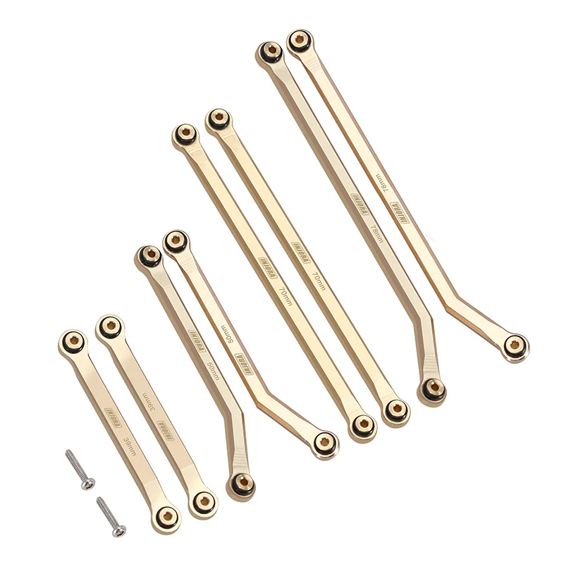 INJORA 8PCS 43g Heavy Brass High Clearance Chassis 4 Links Set for Axial SCX24 Gladiator Power Wagon - Image 14