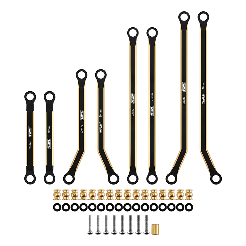 INJORA 8PCS 43g Heavy Brass High Clearance Chassis 4 Links Set for Axial SCX24 Gladiator Power Wagon - Image 3