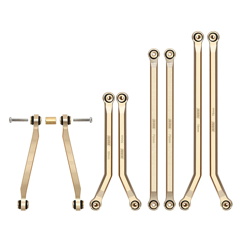 INJORA 8PCS 43g Heavy Brass High Clearance Chassis 4 Links Set for Axial SCX24 Gladiator Power Wagon - Image 9