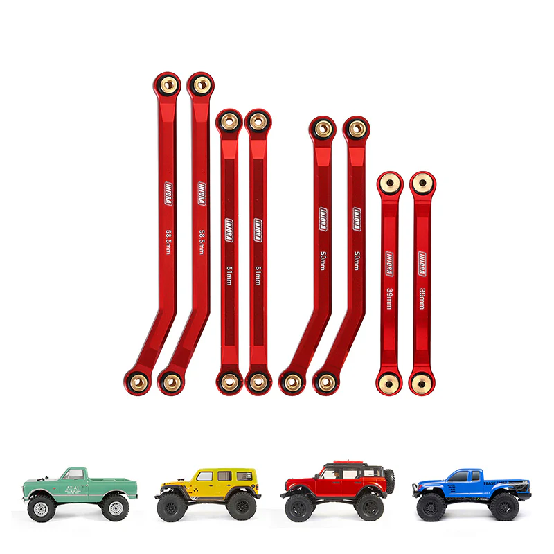 INJORA 8PCS Aluminum High Clearance 4 Links Set for SCX24 C10 JLU Bronco Base Camp 4Runner - Image 10