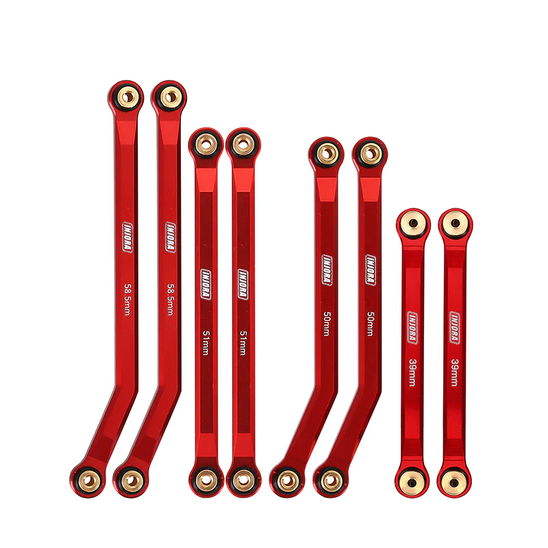 INJORA 8PCS Aluminum High Clearance 4 Links Set for SCX24 C10 JLU Bronco Base Camp 4Runner - Image 12