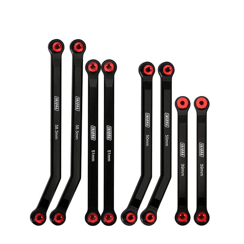 INJORA 8PCS Aluminum High Clearance 4 Links Set for SCX24 C10 JLU Bronco Base Camp 4Runner - Image 4