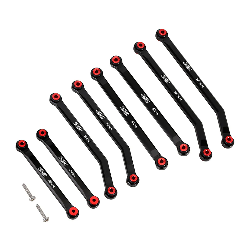 INJORA 8PCS Aluminum High Clearance 4 Links Set for SCX24 C10 JLU Bronco Base Camp 4Runner - Image 5