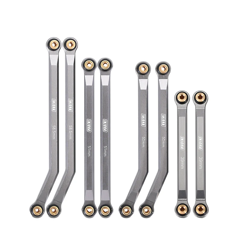 INJORA 8PCS Aluminum High Clearance 4 Links Set for SCX24 C10 JLU Bronco Base Camp 4Runner - Image 8