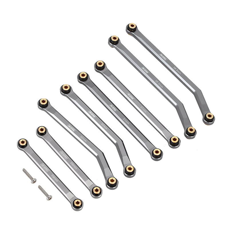 INJORA 8PCS Aluminum High Clearance 4 Links Set for SCX24 C10 JLU Bronco Base Camp 4Runner - Image 9