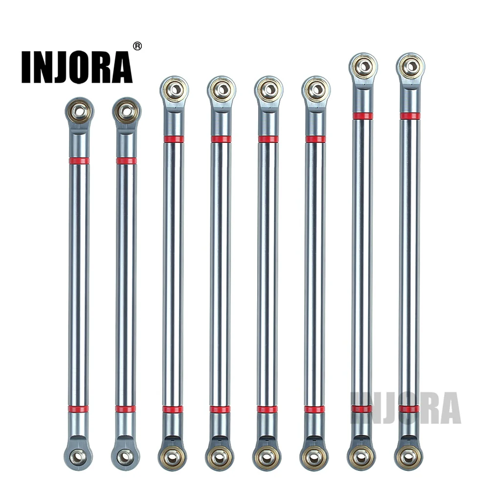 INJORA 8pcs/lot Aluminum Link Rod Unassembled Kit for Axial SCX10 - Image 4