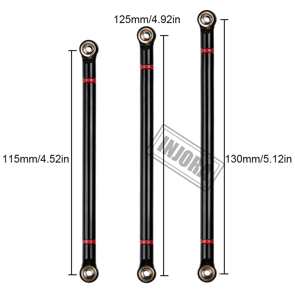 INJORA 8pcs/lot Aluminum Link Rod Unassembled Kit for Axial SCX10 - Image 7