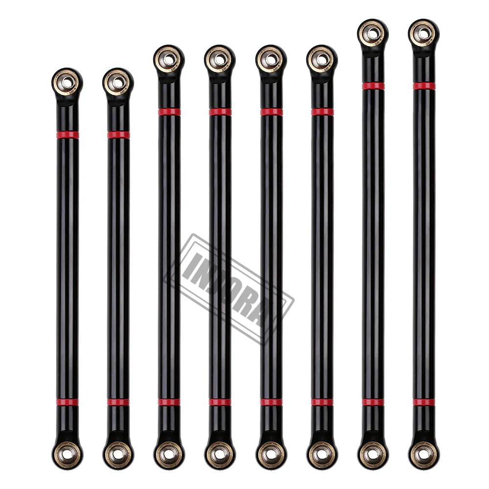 INJORA 8pcs/lot Aluminum Link Rod Unassembled Kit for Axial SCX10 - Image 8
