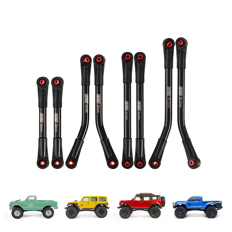 INJORA 8PCS Stainless Steel High Clearance 4 Links Set for SCX24 C10 JLU Bronco Base Camp 4Runner - Image 2
