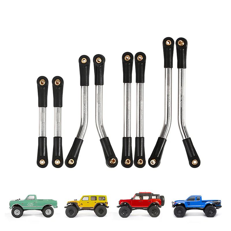 INJORA 8PCS Stainless Steel High Clearance 4 Links Set for SCX24 C10 JLU Bronco Base Camp 4Runner - Image 7