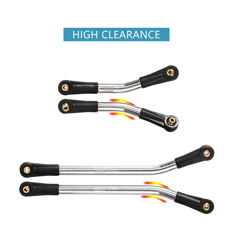 [Clearance Sale] INJORA 8PCS Stainless Steel High Clearance 4 Links Set for Axial SCX24 Deadbolt Betty - Image 4