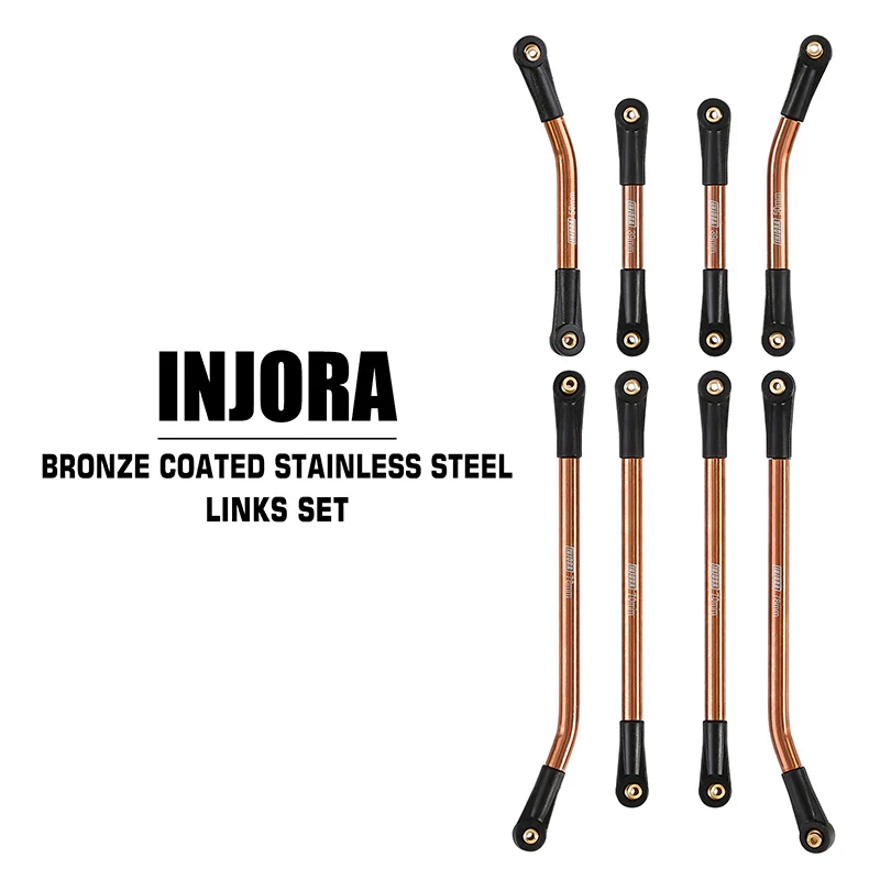 INJORA 8PCS Stainless Steel High Clearance 4 Links Set for Axial SCX24 Gladiator Power Wagon - Image 14