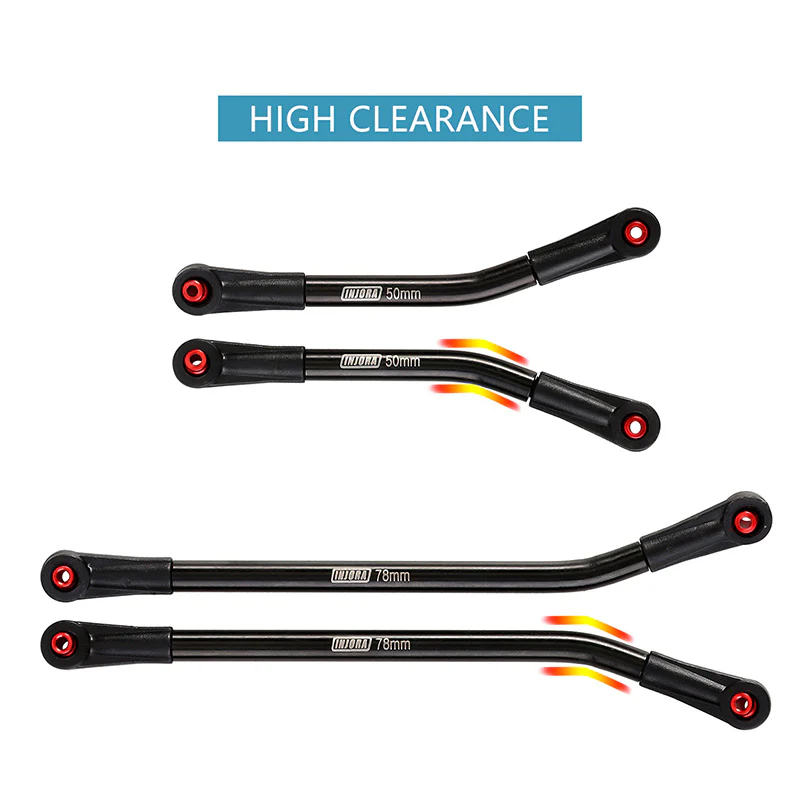 INJORA 8PCS Stainless Steel High Clearance 4 Links Set for Axial SCX24 Gladiator Power Wagon - Image 6