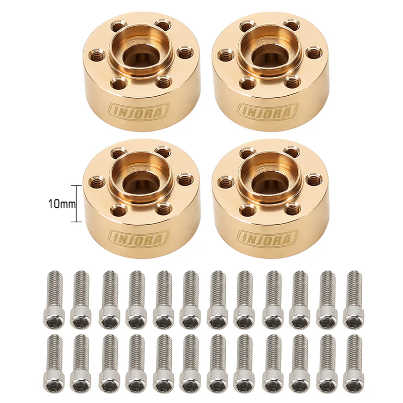 INJORA 12mm Heavy Brass Wheel Hex Hub Extenders Adapters for 1.9 2.2 Beadlock Wheel Rims - Image 21