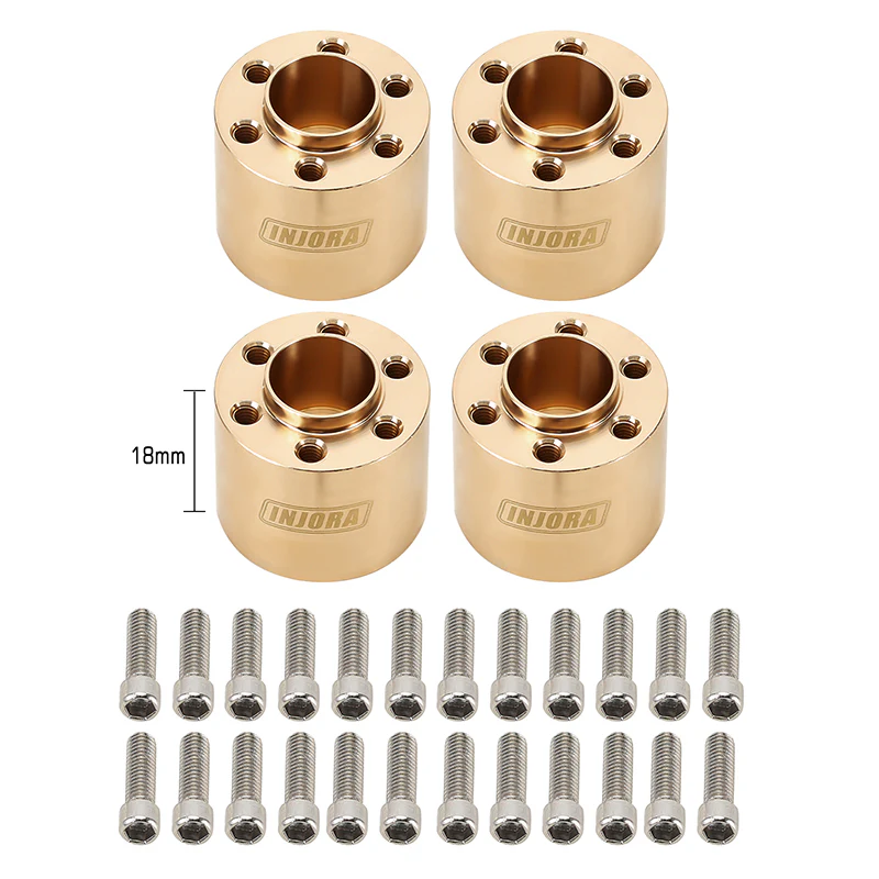 INJORA 12mm Heavy Brass Wheel Hex Hub Extenders Adapters for 1.9 2.2 Beadlock Wheel Rims - Image 24