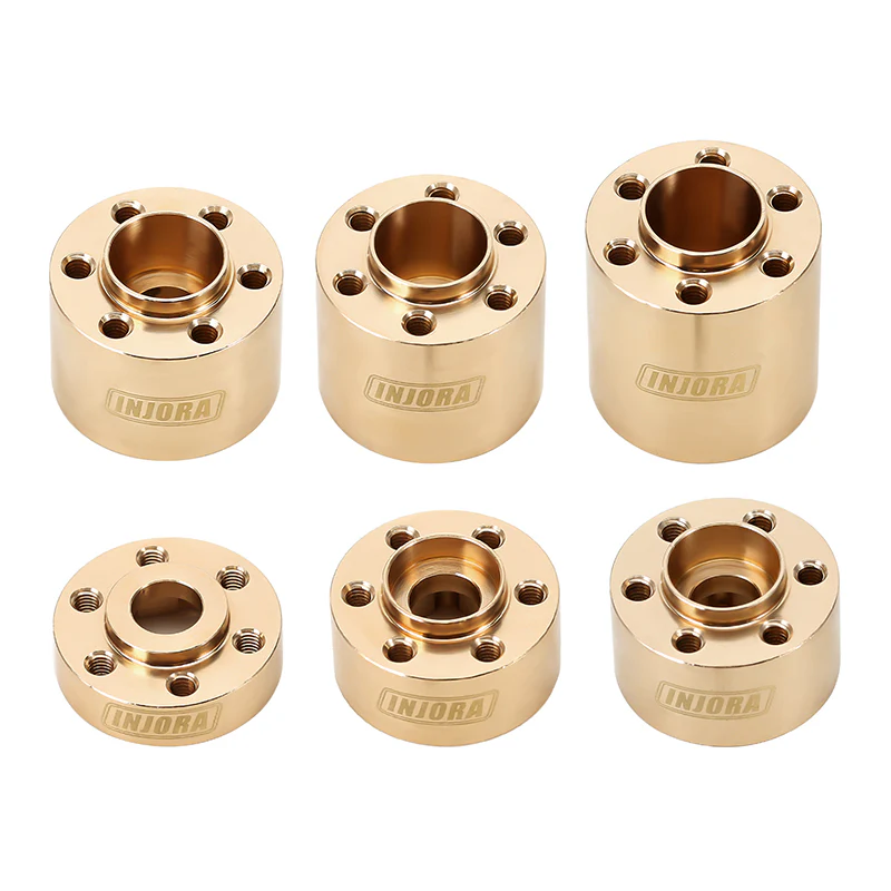 INJORA 12mm Heavy Brass Wheel Hex Hub Extenders Adapters for 1.9 2.2 Beadlock Wheel Rims - Image 26
