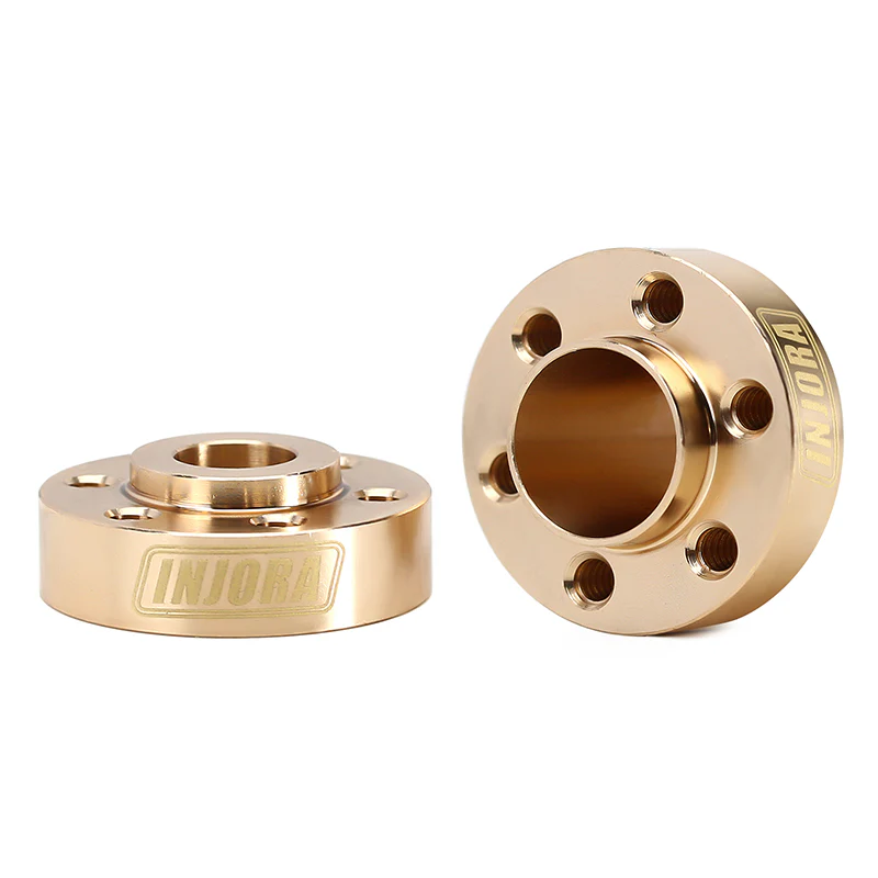 INJORA 12mm Heavy Brass Wheel Hex Hub Extenders Adapters for 1.9 2.2 Beadlock Wheel Rims - Image 4