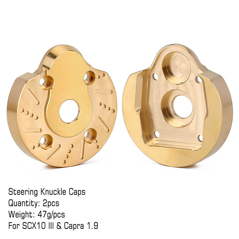 INJORA Heavy Duty Brass Portal Steering Knuckle for Axial SCX10 III Capra 1.9 - Image 16