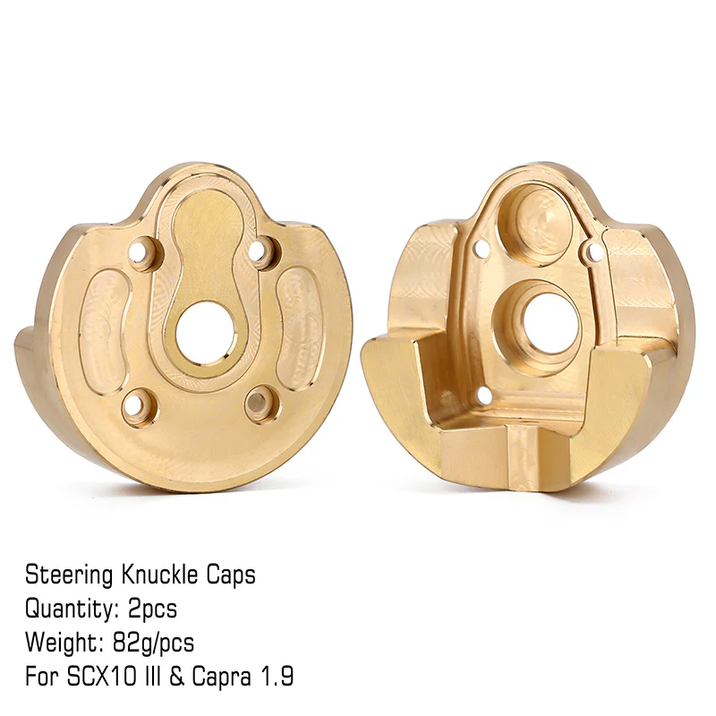 INJORA Heavy Duty Brass Portal Steering Knuckle for Axial SCX10 III Capra 1.9 - Image 23