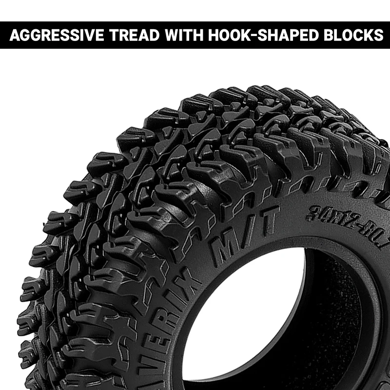 INJORA 0.7" 34*12mm MAVERIX M/T Tires for 1/30 SCX30 (T7025) (4) - Image 6