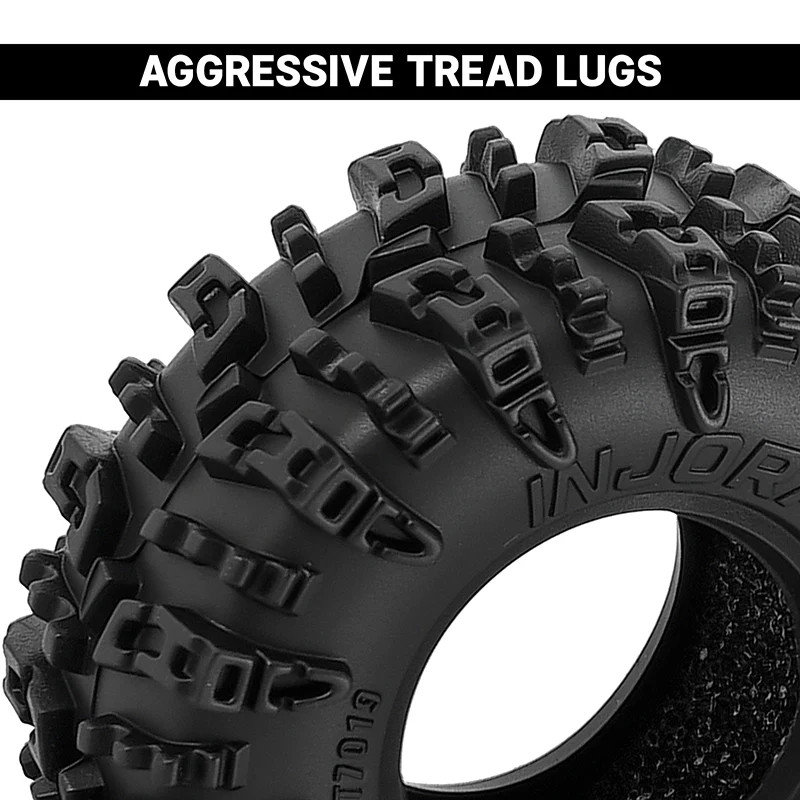 INJORA 0.7" 36*14mm Swamp Claw Tires for 1/30 SCX30 (T7019) (4) - Image 3