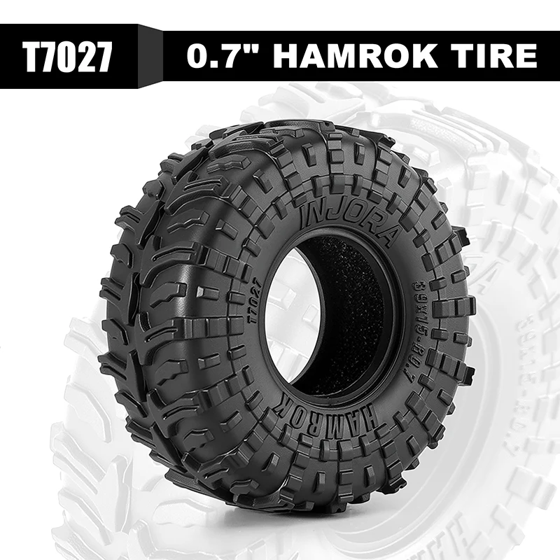 INJORA 0.7" 39*15mm HAMROK Tires for 1/30 SCX30 (T7027) - Image 6